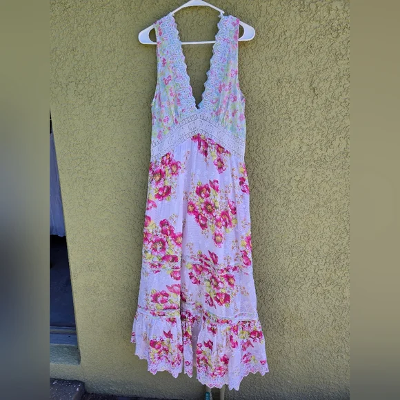 Loveshackfancy Oakley Floral Lace Cottagecore Dress - Picture 3 of 7